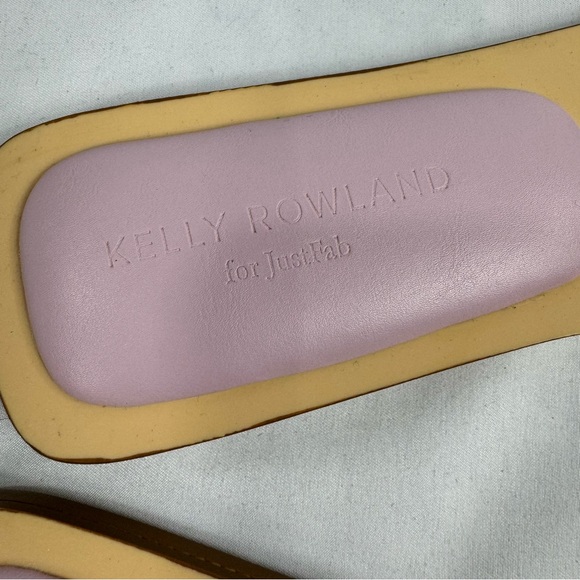 NWOT Kelly Rowland For JustFab Womens Lilac Snow Persephone Braided Flat Sandal - Picture 7 of 10